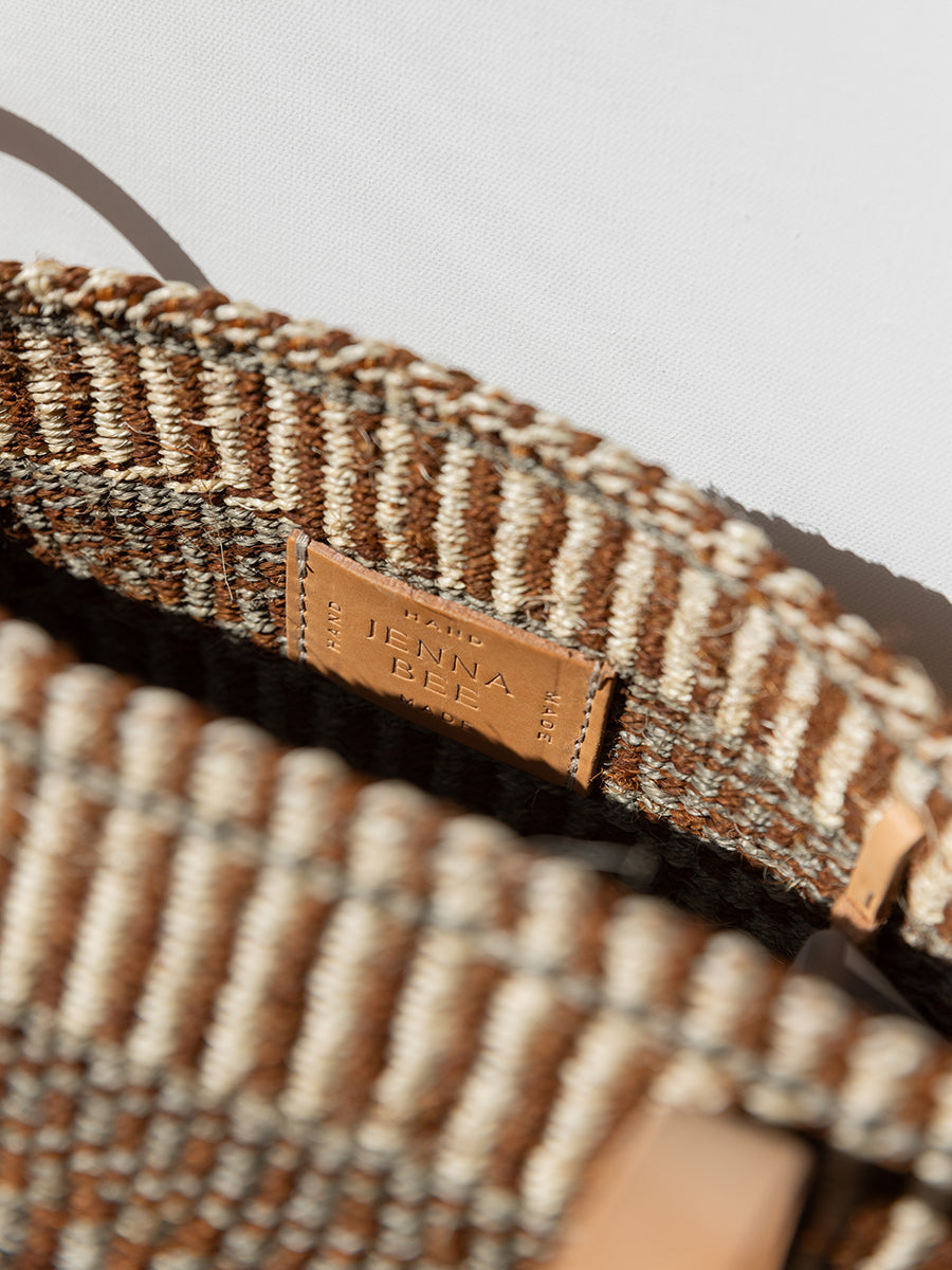 Jenna Bee Geometric Sisal Basket Bag